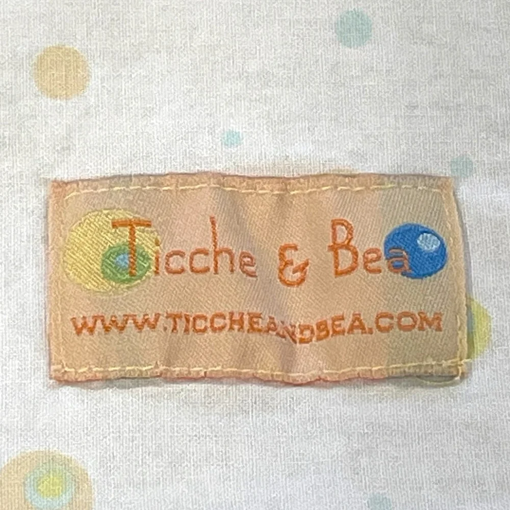 Ticche & Bea Unisex Baby Blanket Reversible Green Multi Dot Size 32